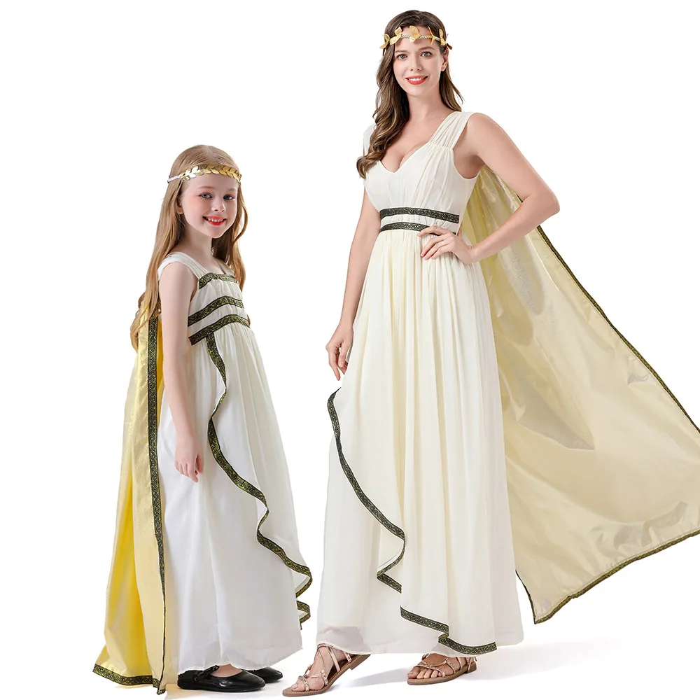 

loween Ancient Godd Queen Cosplay Children Adults Parent Child eup Dance Performance Costume Traditional Chinese Eth...