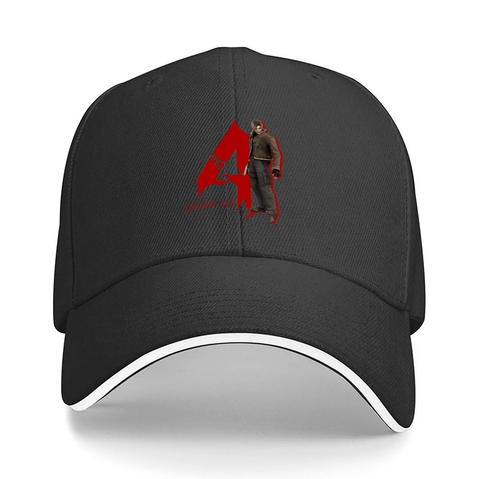 

Leon & RE4 Logo Baseball Cap hats for men black Cosplay Brand Man cap Girl Men's