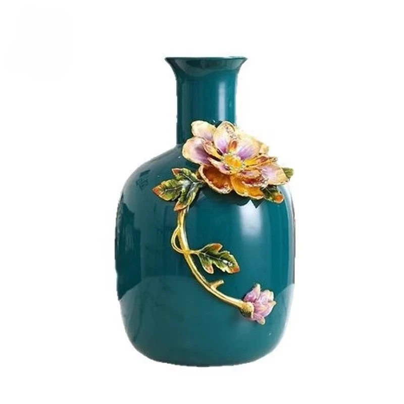 

&c Living Room Side Table Entrance Hall TV Cabinet Large Vase New Chinese-Style Home Decor Enamel Ceramic Crafts