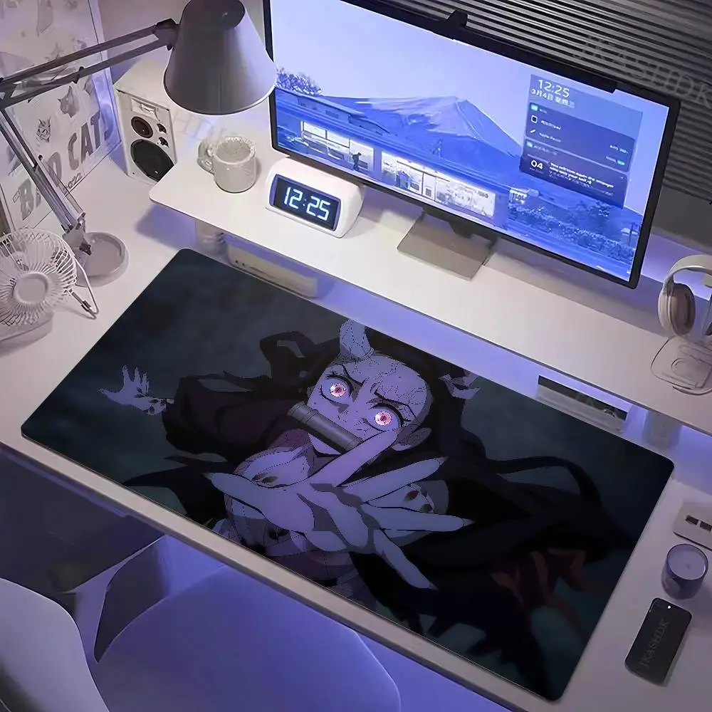 Demon Slayer Large Desk Mouse Pad Rubber Keyboard Mat With 2MM Stitched Edge Anime Design