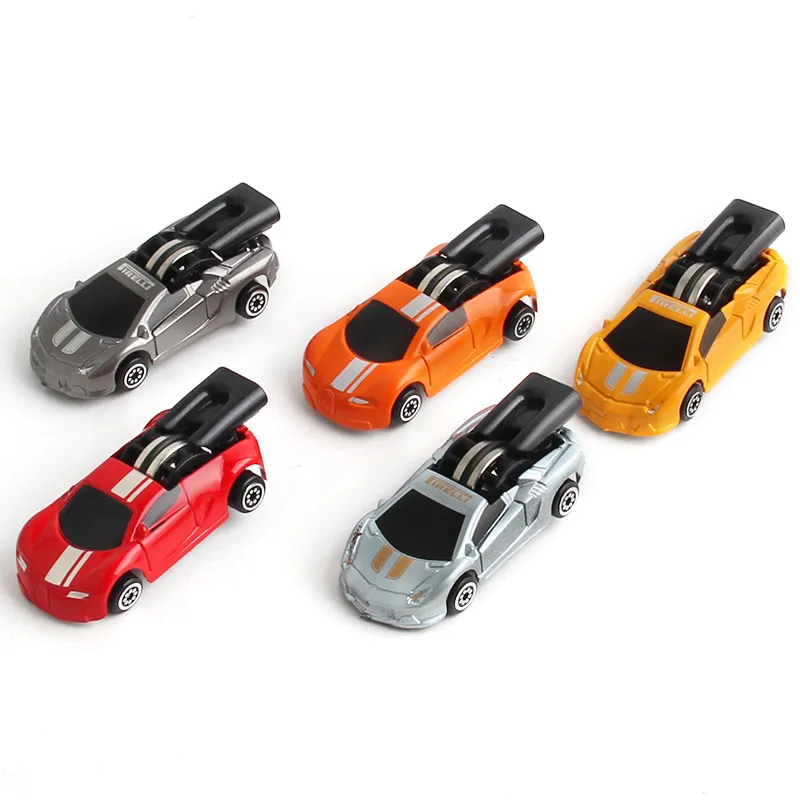 1 pçs criativo novo apito velocidade pullback carro brinquedo liga deslizante modelo de corrida carro brinquedo educativo das crianças presente do carro aleatório