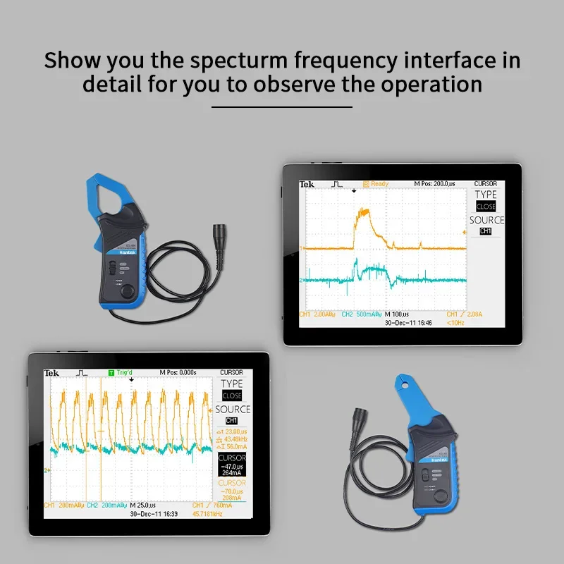 Oscilloscope CC65 CC650 AC/DC Current Clamp Probe 20KHz/400Hz Bandwidth 1mV/10mA 65A/650A with BNC Plug Applicable 1008C