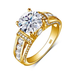 High Quality 2ct Moissanite Ring Solid 925 With Certificate Original Engagement Jewelry For Women Luxury Wedding Gifts New In