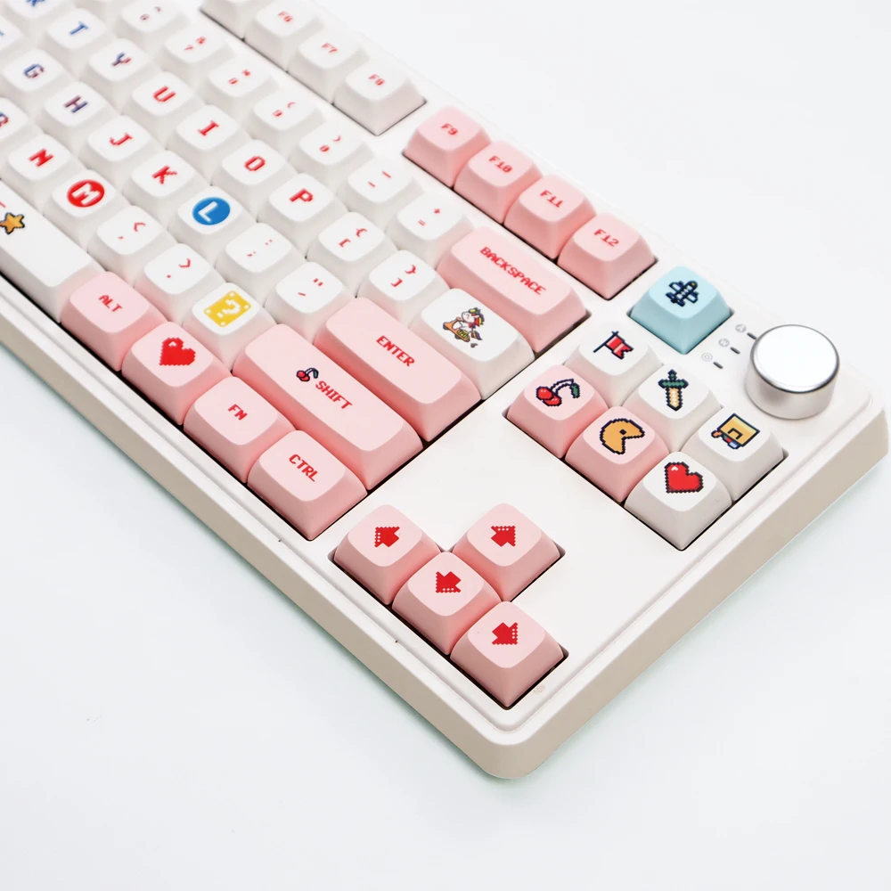 124Keys Pixel Wars Theme PBT Keycaps For Gaming Mechanical Keyboard MX Switch XDA Profile Dye Sublimation Keycaps English Korean