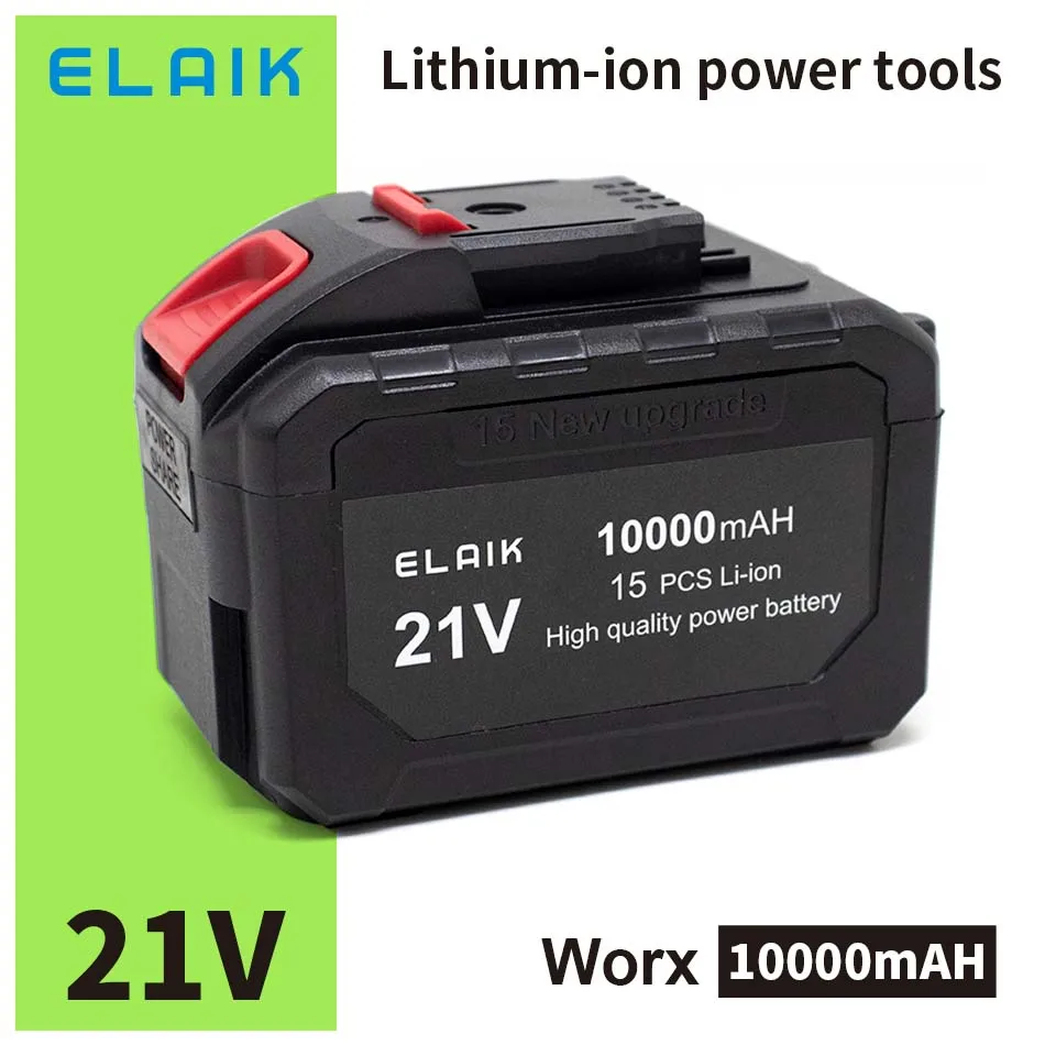 21V 10AH 6AH 4AH 2AH high-power durable lithium battery, charger, suitable for Worx 21V series electric tool