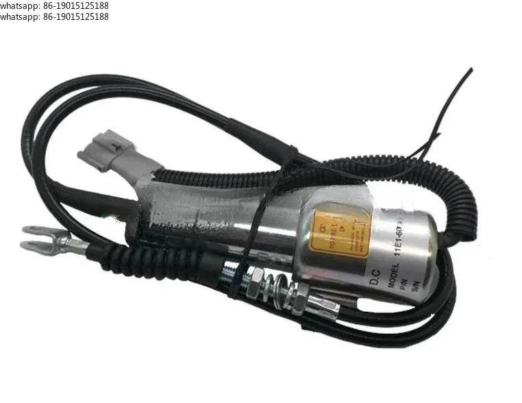 Export Quality Excavator R215-7-9 Engine Shutoff Controller Switch Electromagnetic Valve Fuel Shutoff Valve/11E1-60100-24