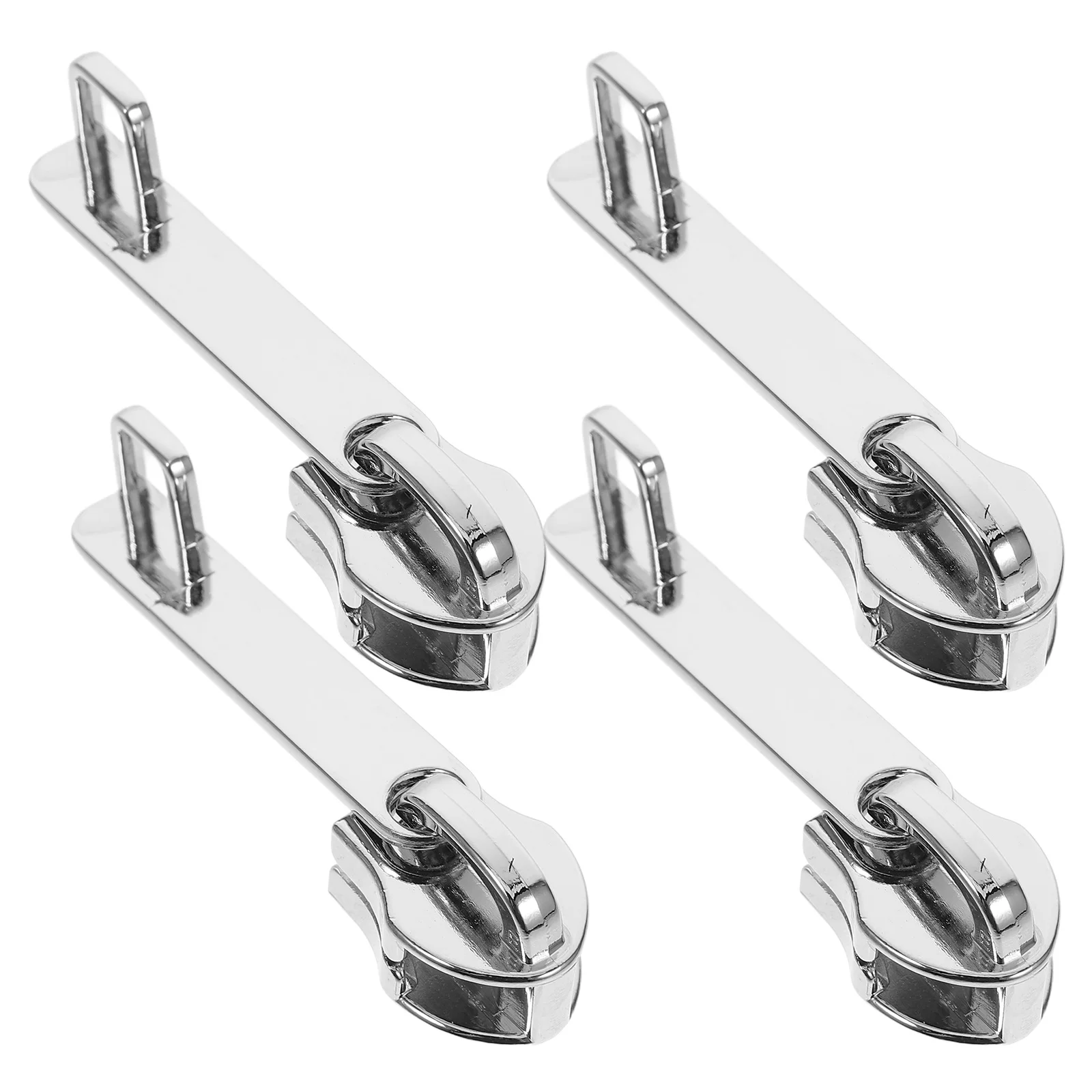 

4Pcs Double Anti-Explosion Zipper Slider Replacement Smooth Pull Tab for Single Layer Luggage Lock Hole Zipper Fix Repair Kit