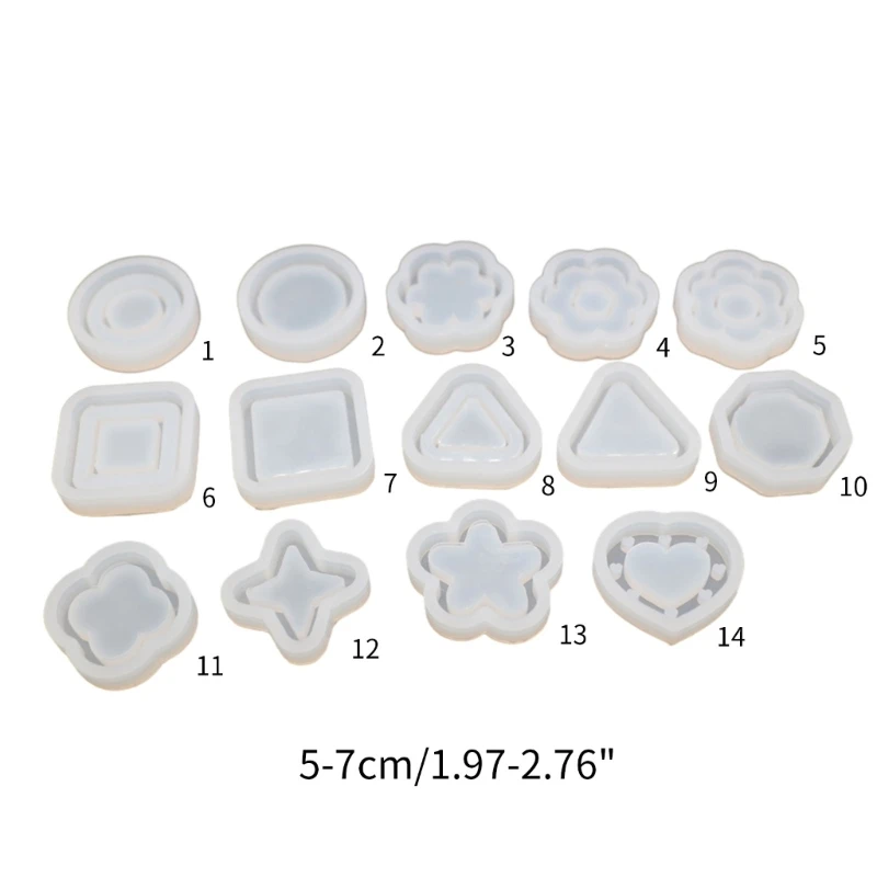 Shaker Resin Molds Multi-Shapes Silicone Quicksand Molds Resin Casting Molds DIY Jewelry Making Supplies for DIY Crafts