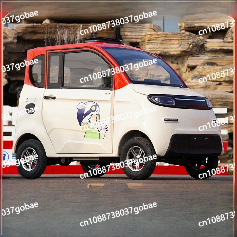 Custom-made New Energy Electric Four-wheeler Ladies Small Household Oil-electric Dual-purpose Car Adult Work Scooter Battery Car