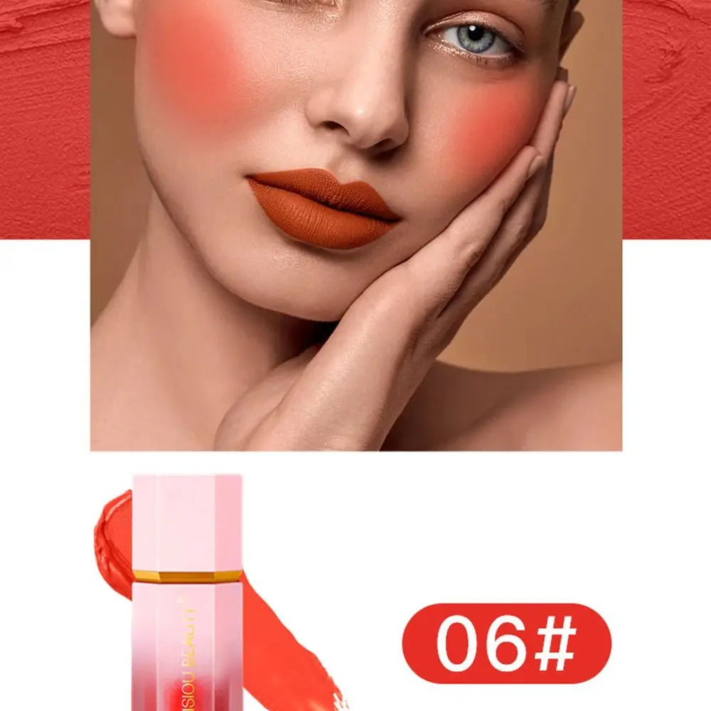 Lip and Cheek Natural Liquid Blush Highlighter Matte Contour Pen Highlight Contour Peach Blush Makeup Pen Girl