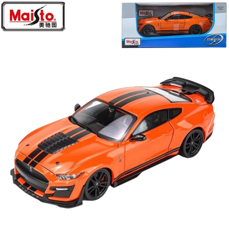 

Оригинальная оригинальная модель спортивной машины Maisto 1/24 Ford Mustang Shelby Gt500, игрушки из сплава, коллекционные украшения