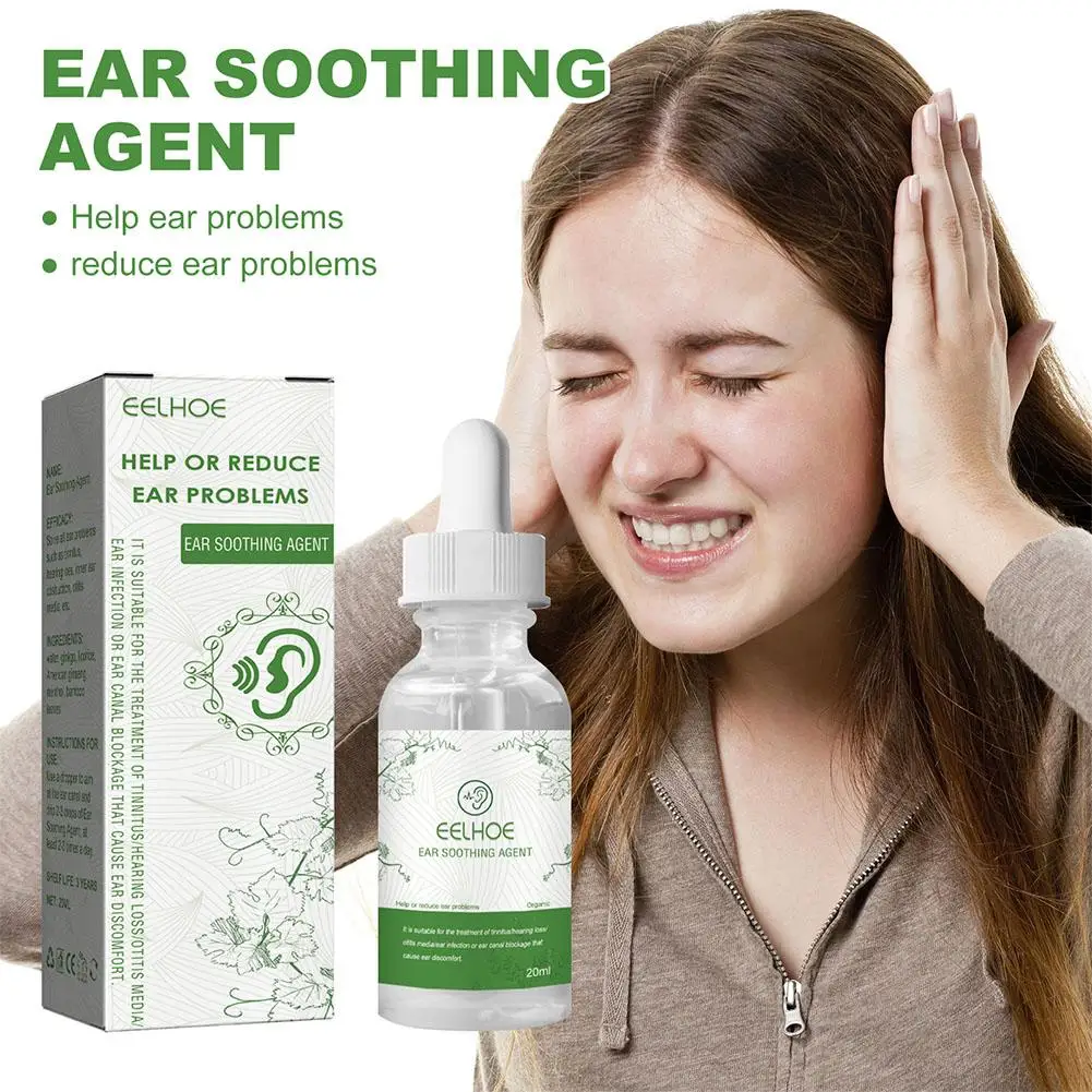 2PCS Tinnitus Ear Drops Ear Ringing Gentle Relieving Health Discharge Care Tinnitus Fluid Ear Ear Deafness Swelling Otitis Care