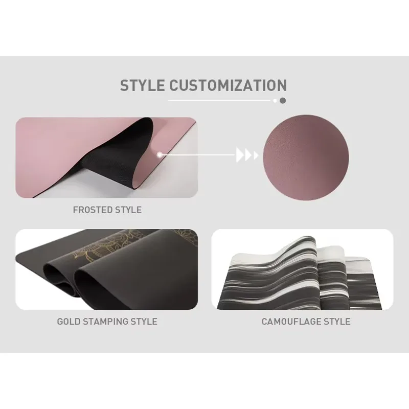 

Friendly Non Slip Brown Arch PU Rubber Yoga Mat High Quality Custom Logo Rubber Pilates Mat Manufacture