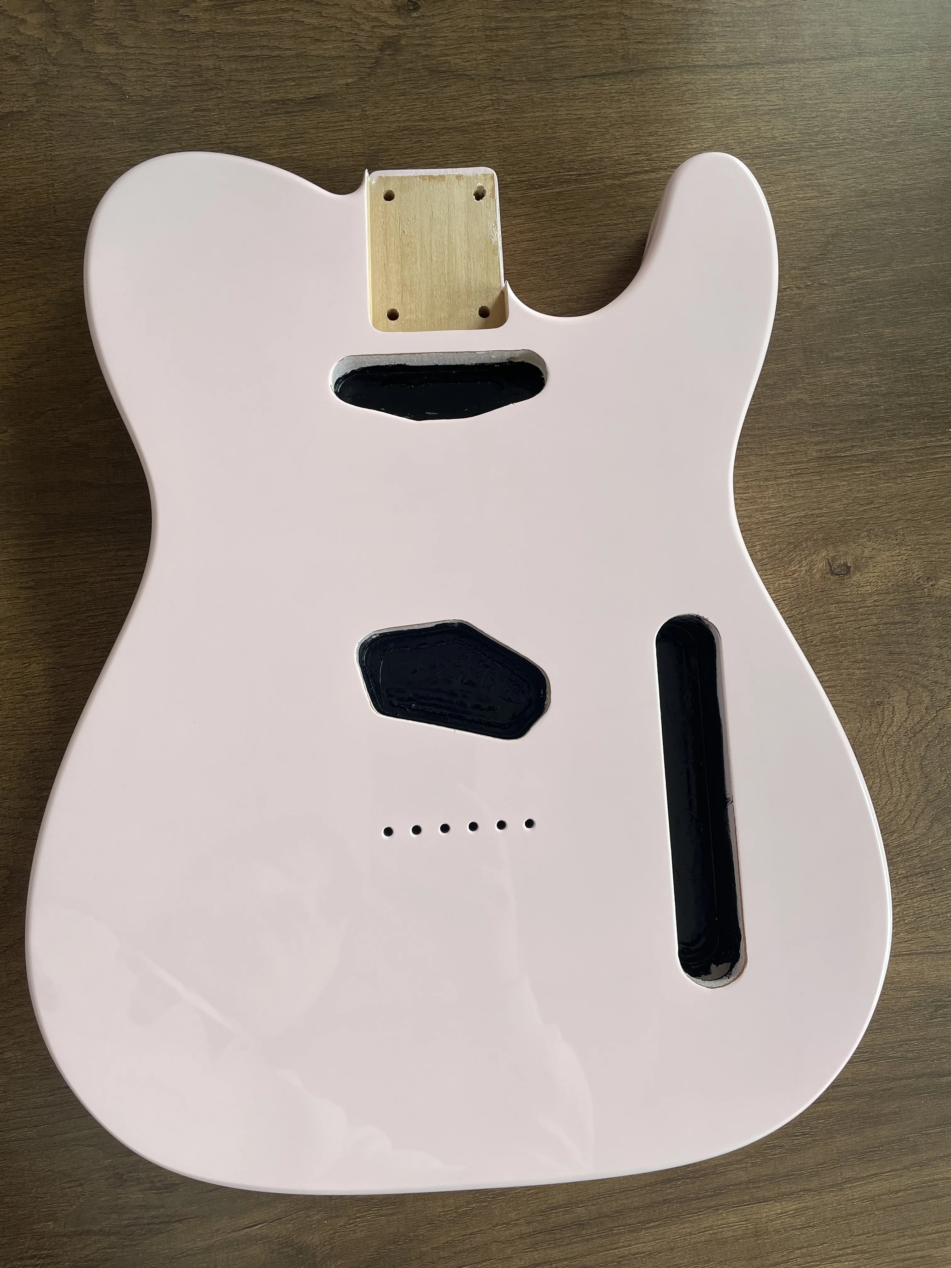 High Gloss Finished Guitar Body, Rare Color, DIY Upgrade, Alder Wood, T and L Style, Light Pink, 5.56cm Width, New