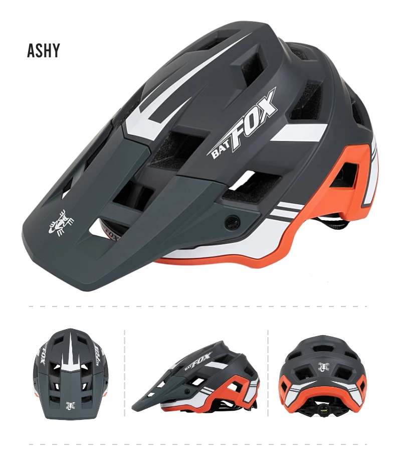 BATFOX Fahrradhelm Offroad Downhill Mountain Road Radfahren Sicherheitskappe Professionell Zertifiziert Herren Damen MTB Fahrradhelme – Detail 11