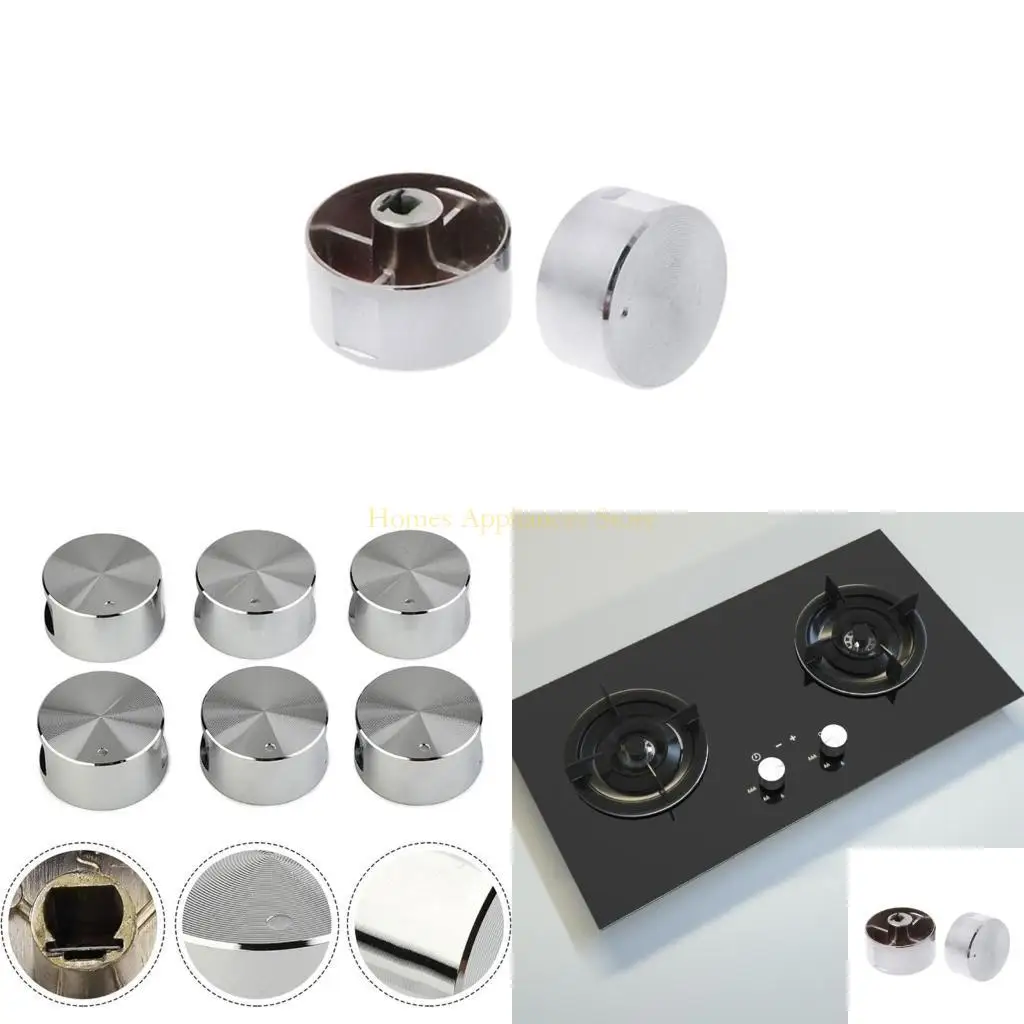 D0AB Pack из 6 металлической ручки зажигания Круглый переключатель металлический переключатель.