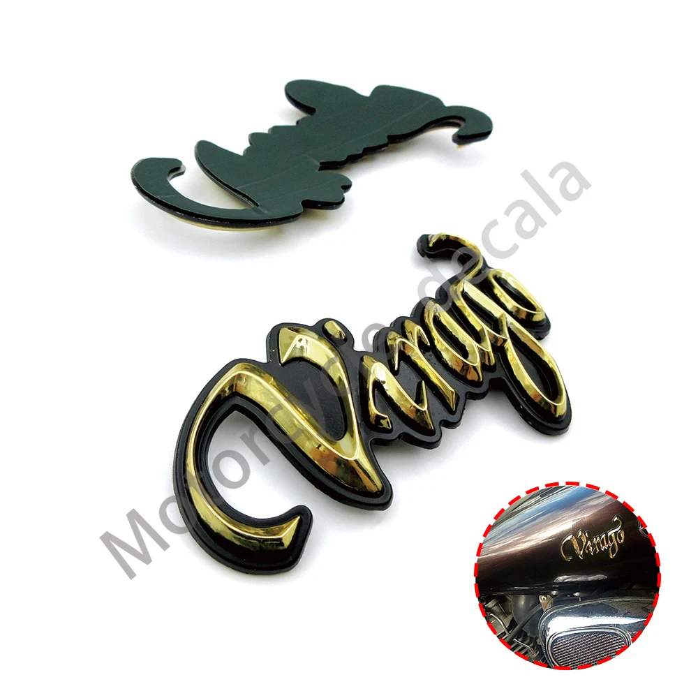 

For Yamaha Virago XV125 250 400 535 700 Motorcycle Fuel Gas Tank Emblem Badge Decoration protect Decals Plastic Body Sticker