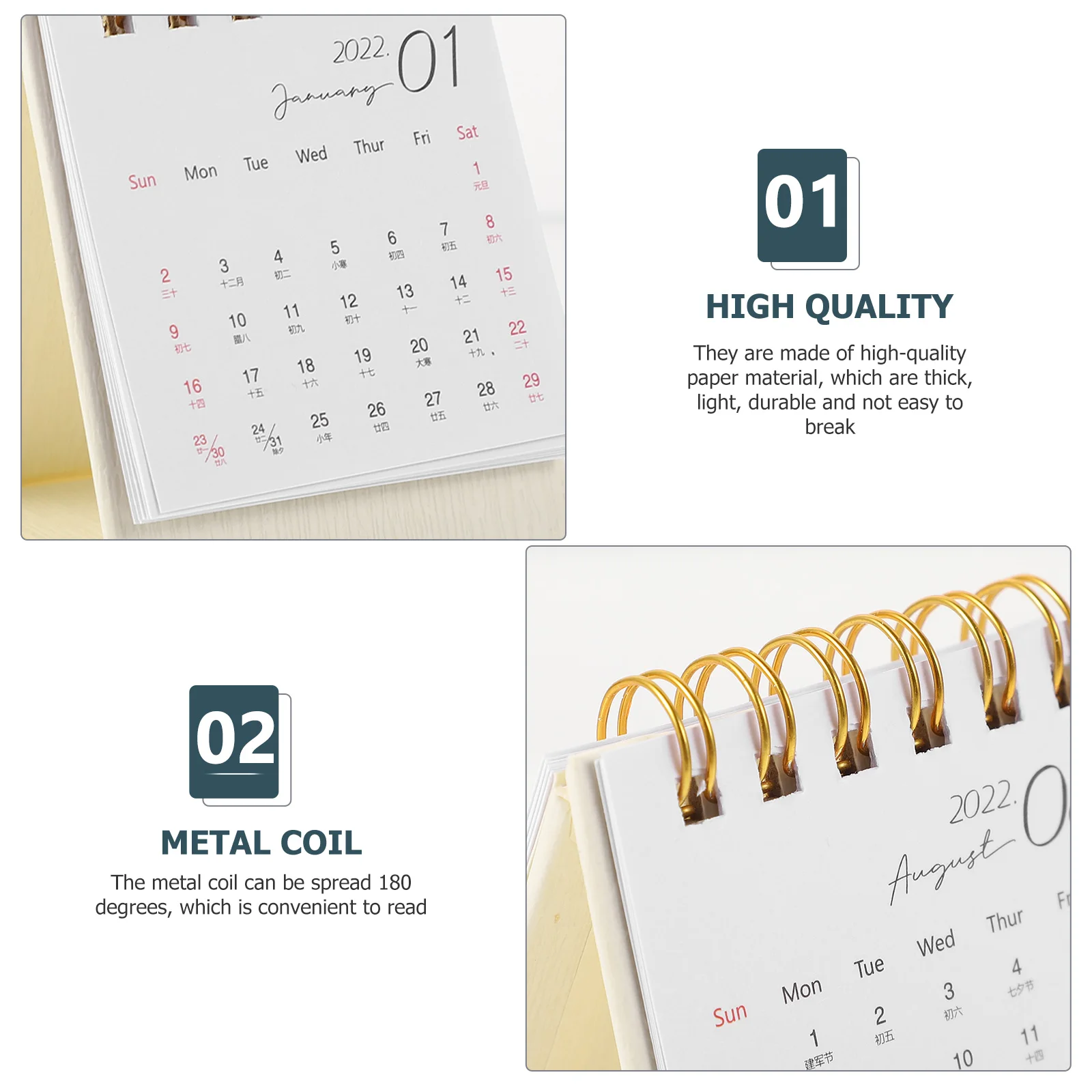 

Counter Top Calendar Mini Desk Ornaments 2022 Desktop Date Month Flip Small Office