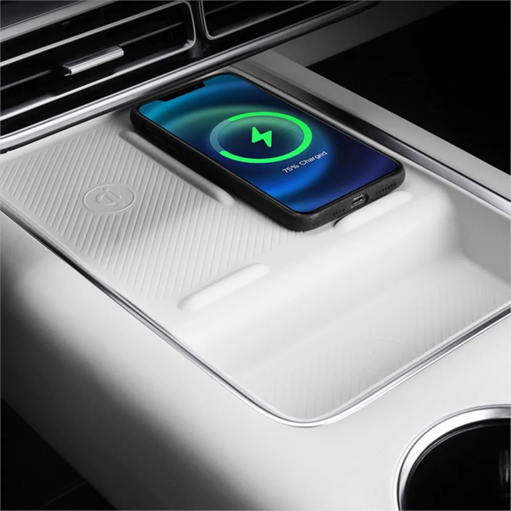 For LiXiang L7 L8 L9 2022 2023 Car Wireless Charging Silicone Padding Water Cup Holder Storage Box Anti Slip Pad for Li Xiang