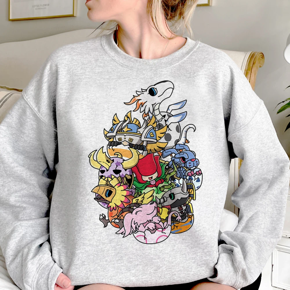 Digimon hoodies women funny sweat y2k japanese harajuku Hooded Shirt female Winter  Hood