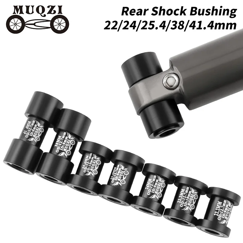 MUQZI Rear Shock Bushing 22.2 24 38 41.4mm ID 8/10mm OD 12.7mm MTB Bike Shock Absorber Accessories