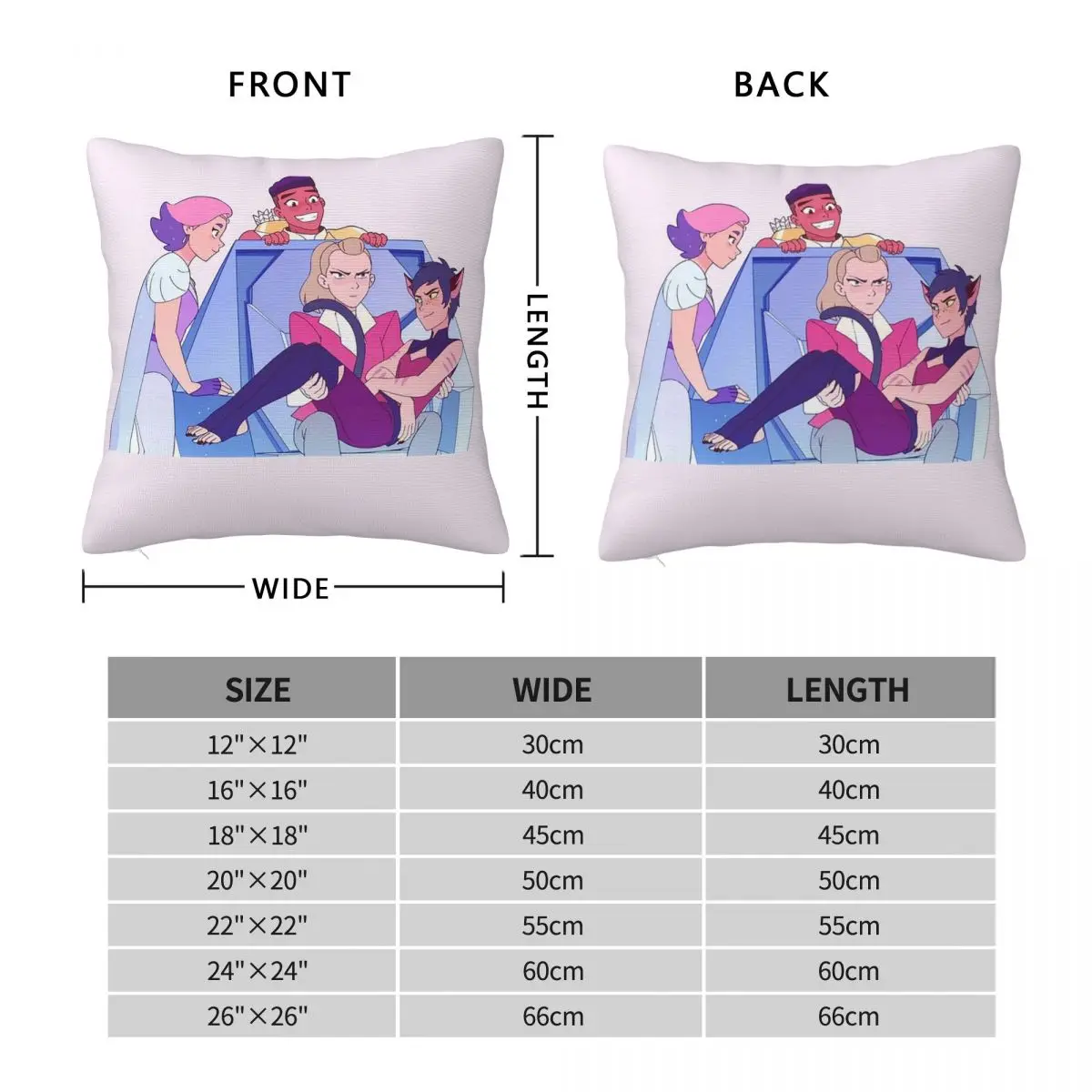 Best Friend Squad She-Ra And The Princesses Of Power Square Pillowcase Pillow Cover Cushion Zip Throw Pillow for Home Bedroom