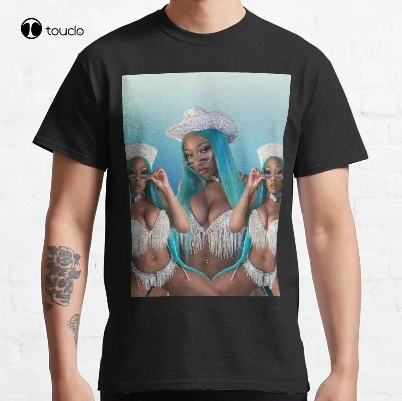 Megan Thee Stallion Summer New Classic T-Shirt Cotton Tee Shirt Custom Aldult Teen Unisex Digital Printing Tee Shirts Xs-5Xl