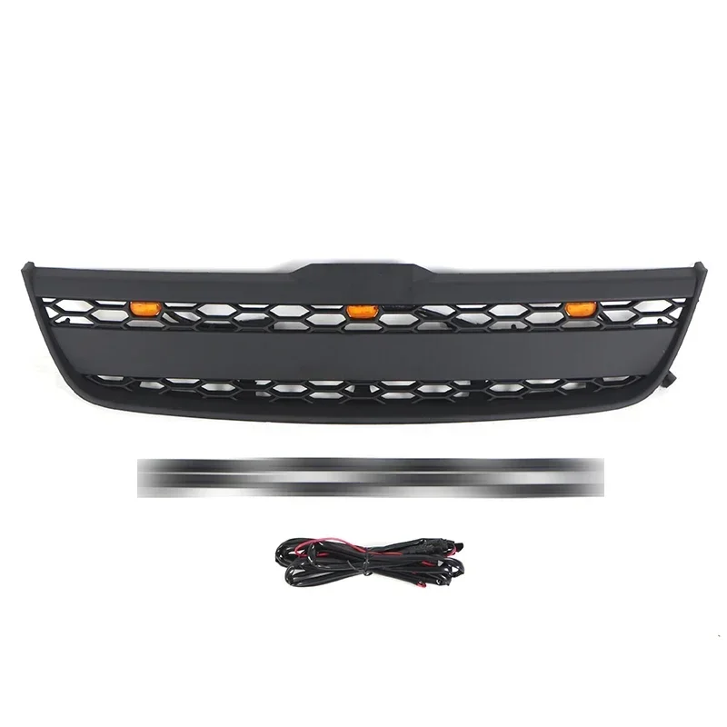 Suitable for 2010  2011  2012  2013 Ford Transit Connect grille with LED lights modified car front bumper grill accessories