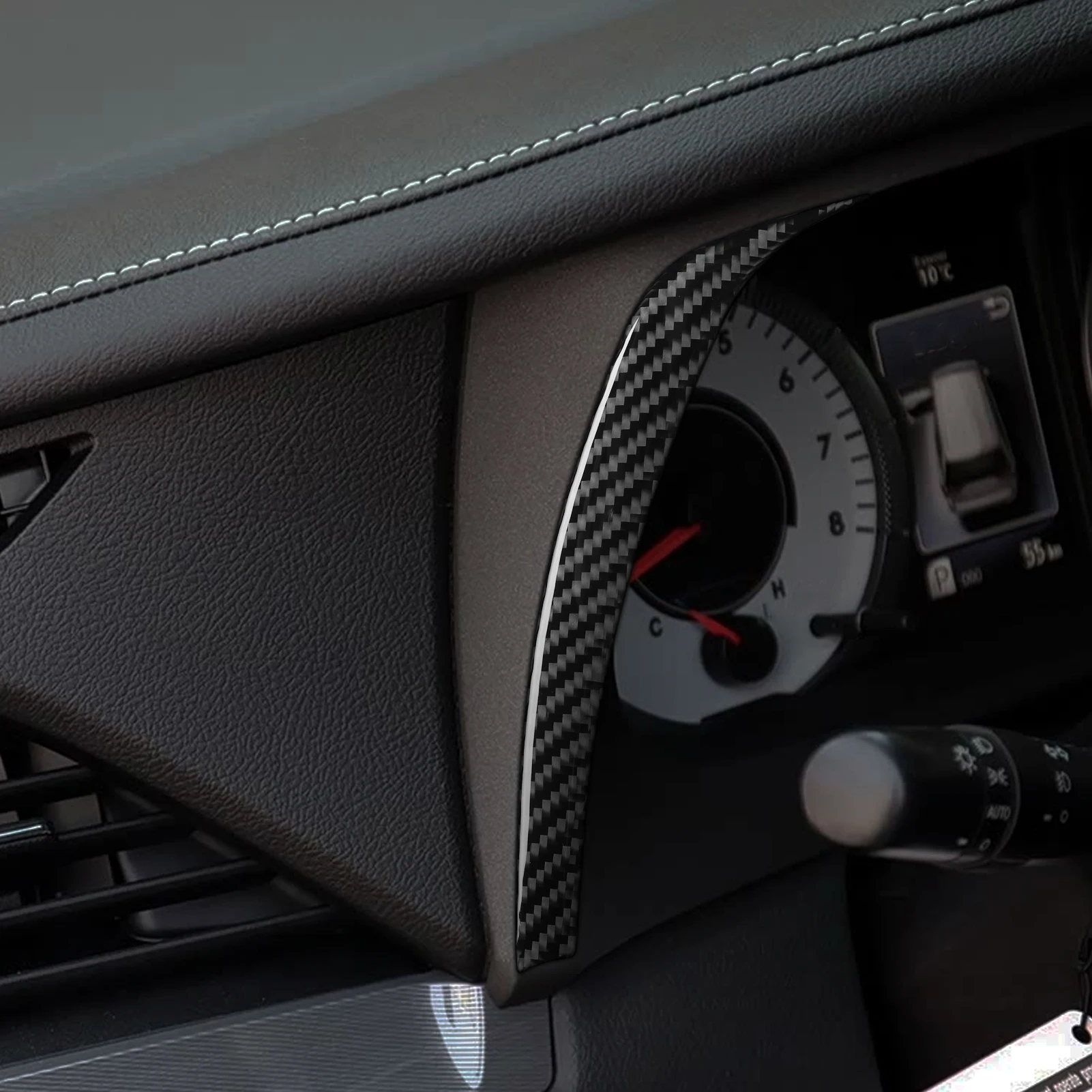 For Toyota Sienna 2015-2020 Real Carbon Fiber Stickers Instrument speedometer Panel strip Car Accessories Interior decorative
