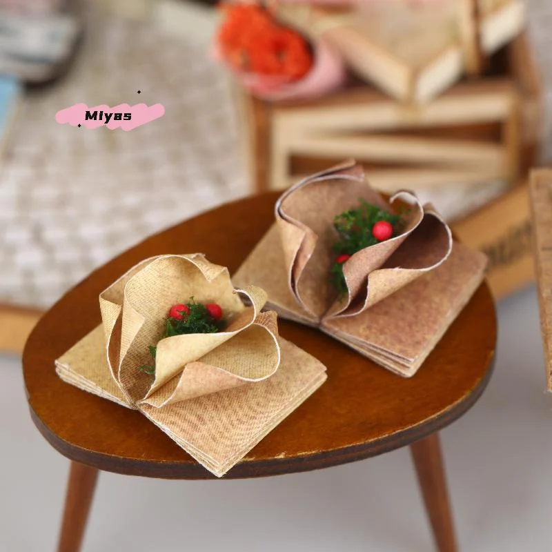 

1/12 масштаб миниатюрная модель волшебной книги-кукольный домик волшебный мир сцена орнамент винтажное украшение кукольного домика реквизит для фотосессии