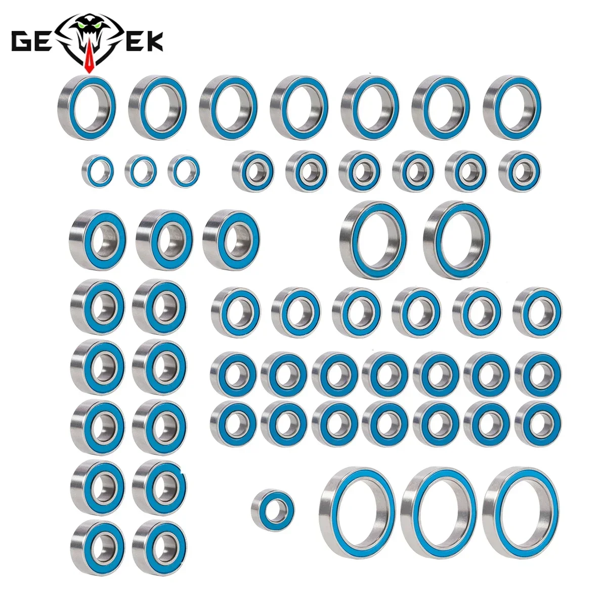 55Pcs Sealed TRX6 Bearing Set for 1/10 RC Crawler TRX-6 Chassis G63 6X6 Axles Transmission Replacement Parts