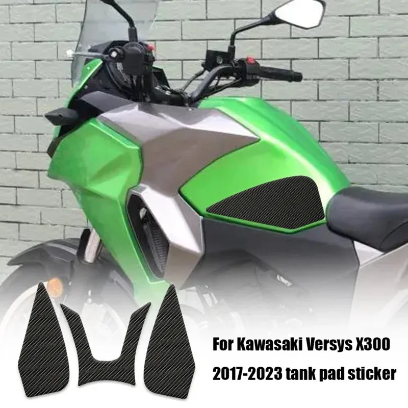 Knee Protector For Knee-Length Gas Tank Side Grip Sticker For Kawasaki Versys X300 2017-2023 X-300