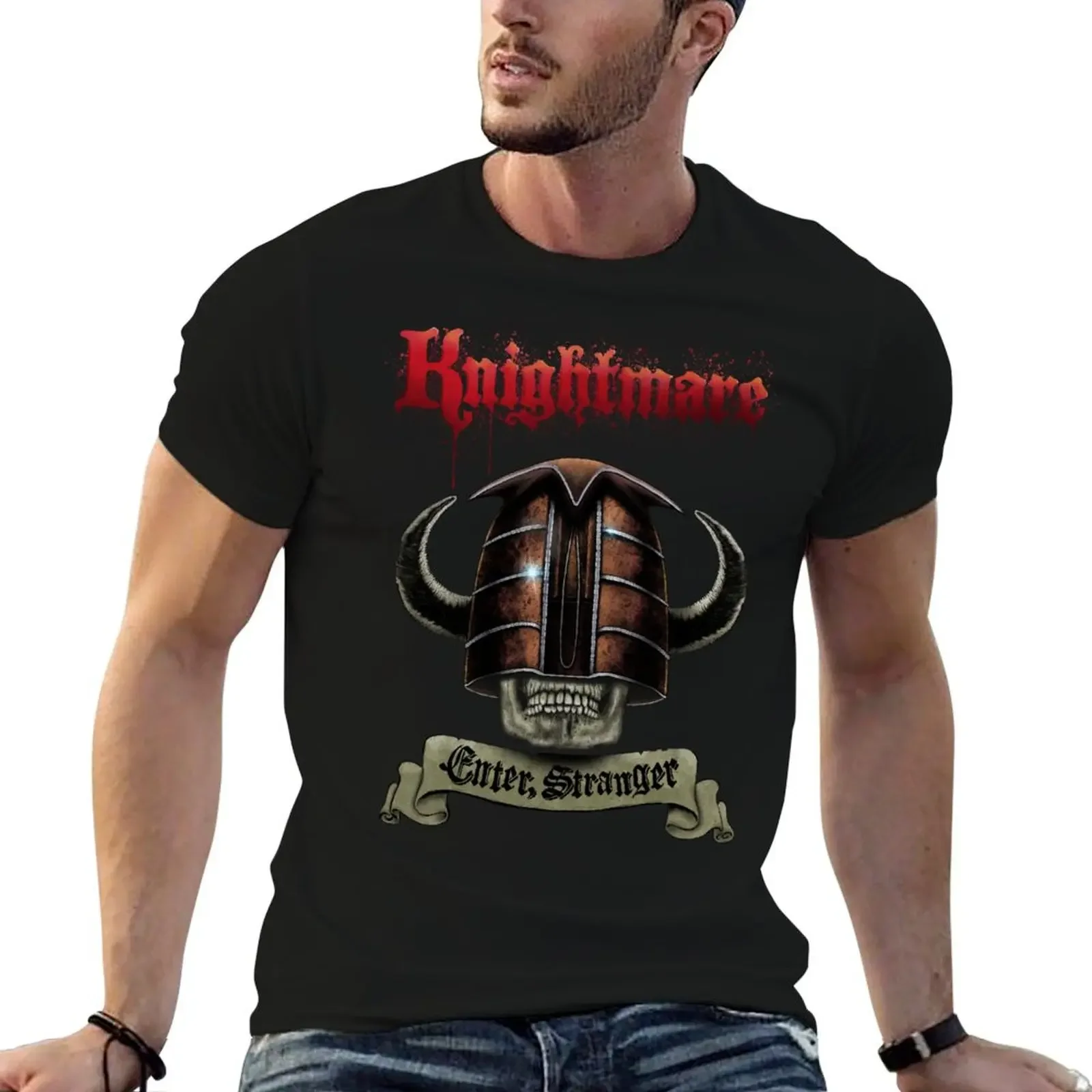 Knightmare - Enter, Stranger T-Shirt Aesthetic clothing basketball graphic tees fruit of the loom mens t shirts