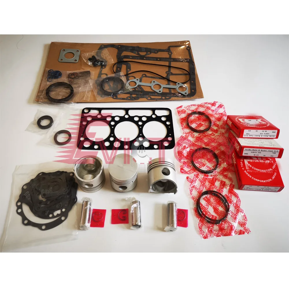 FOR KUBOTA D851 OVERHAUL REBUILD KIT PISTON + RING + HEAD GASKET L1801 Tractor