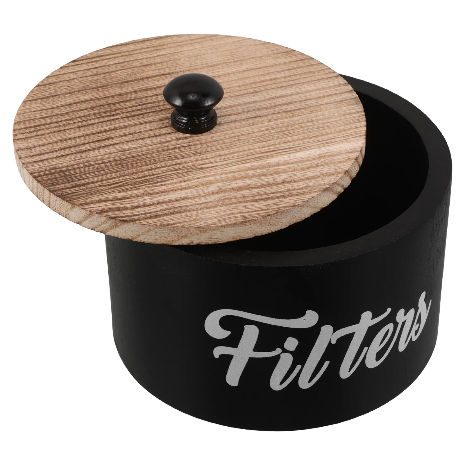 

Round Wooden Laundry Beads Storage Box Sealed Lid Organizer for Laundry Room Coffee Sugar Packet Holder Sugar Bag Organizer