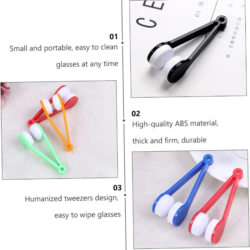 Portable Multifunctional Glasses Cleaning Rub Microfiber Cleaning Brushes Two-sided Glasses Brush Sunglasses Cleaning Tools