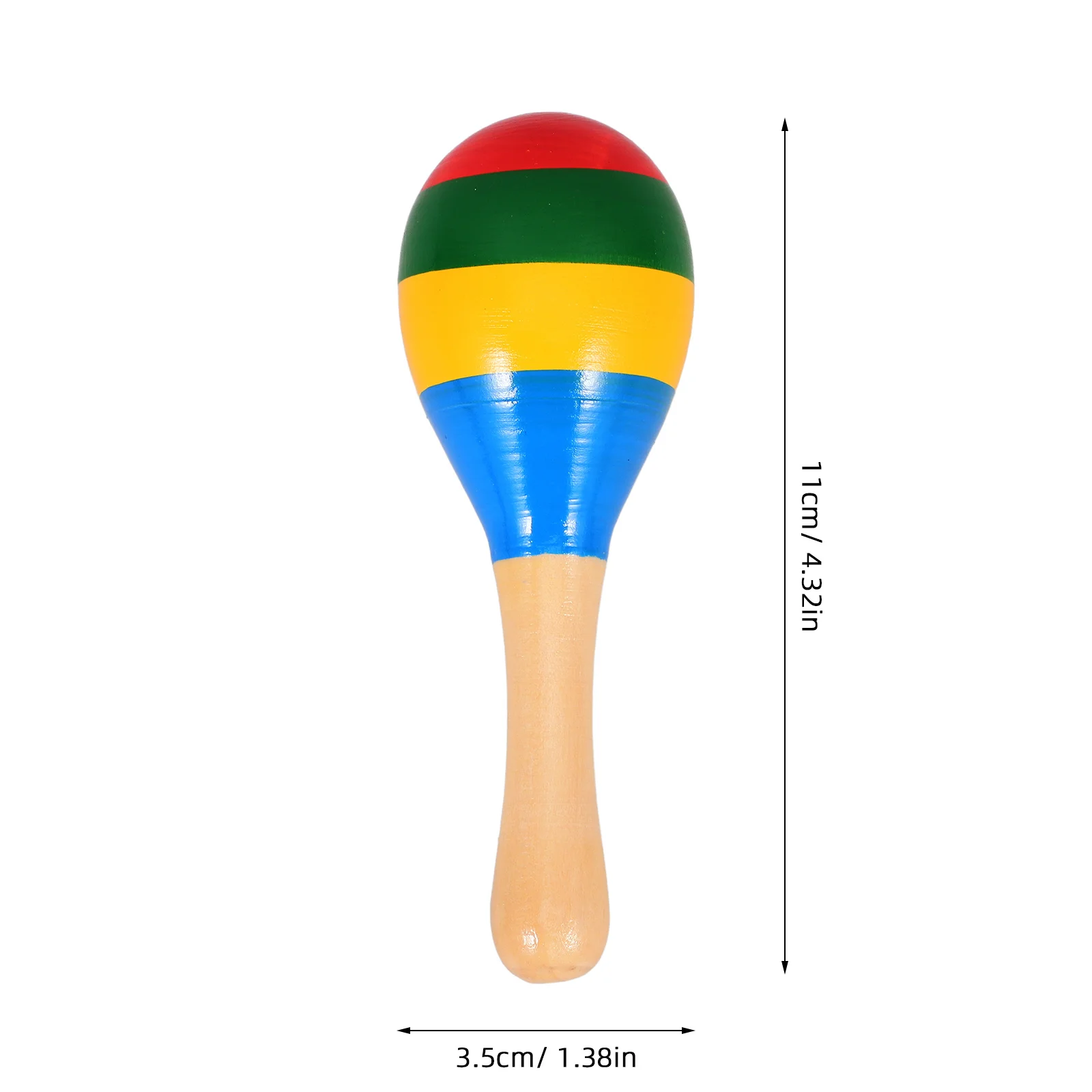 

2pcs Wooden Shaker Natural Wood Kids Musical Instrument Durable Shaker Maracas For Birthday Baby Shower Gift Noise Maker