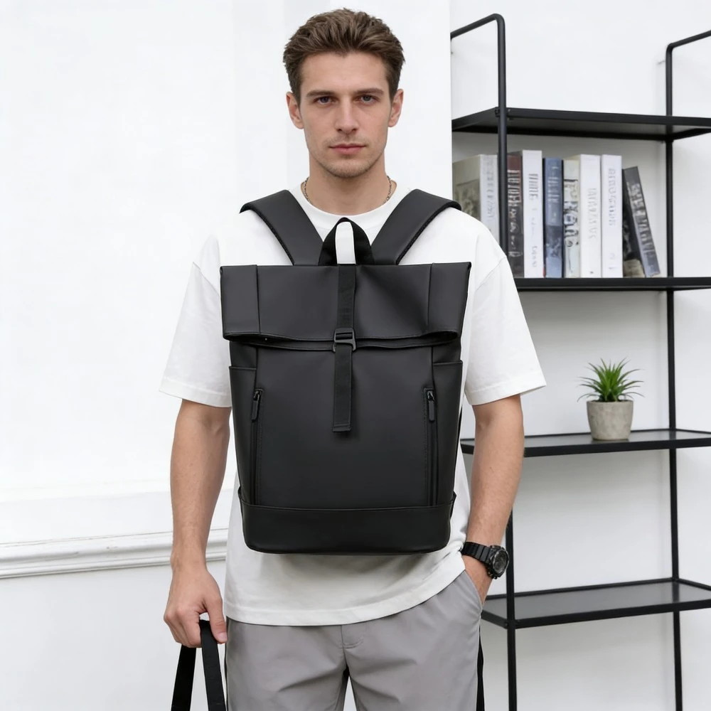 حقيبة ظهر للرجال والنساء ذات سعة كبيرة للكمبيوتر قابلة للطي للرجال أثناء التنقل والسفر في الهواء الطلق #4