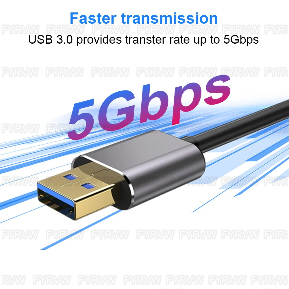 USB3.0 Type A Cable USB A Extension Cable Hard Drive Disk Cable For Radiator Webcom Camera PCI-E Extender Mining Riser Cable