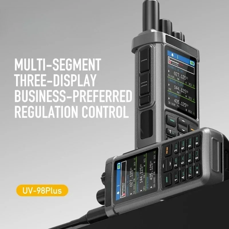 วิทยุสื่อสารแบบพกพาสำหรับ Iradio UV-98 Plus 10W ครอสแบนด์ รีพีทเตอร์ USB CW CB LW LSB SSB SW MW HF 1024 ช่อง 3 แบนด์ โมโนลิช แฮม ร��adio