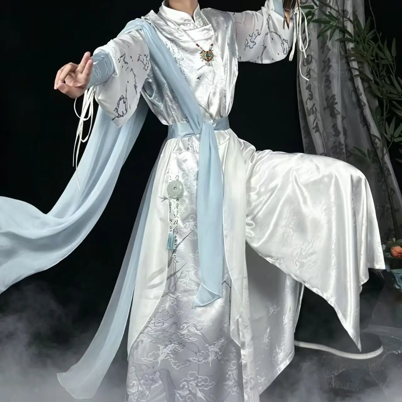 Costume de Chu Wanning de la série chinoise d'antiquités télévisées 2Ha Immortalité, robe blanche, Hanfu ancien, fête d'Halloween