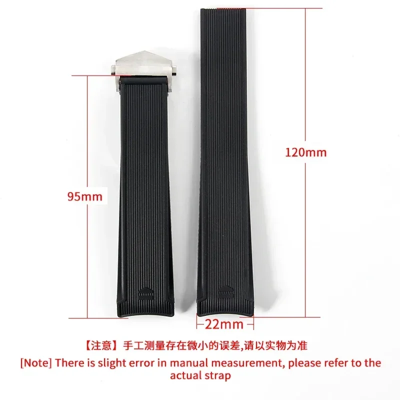 Silicone Strap for TAG Heuer WAY201 Jingqian 300/500 Waterproof Sweat-proof Men\'s Watch Carrera Rubber Strap Accessories 22mm