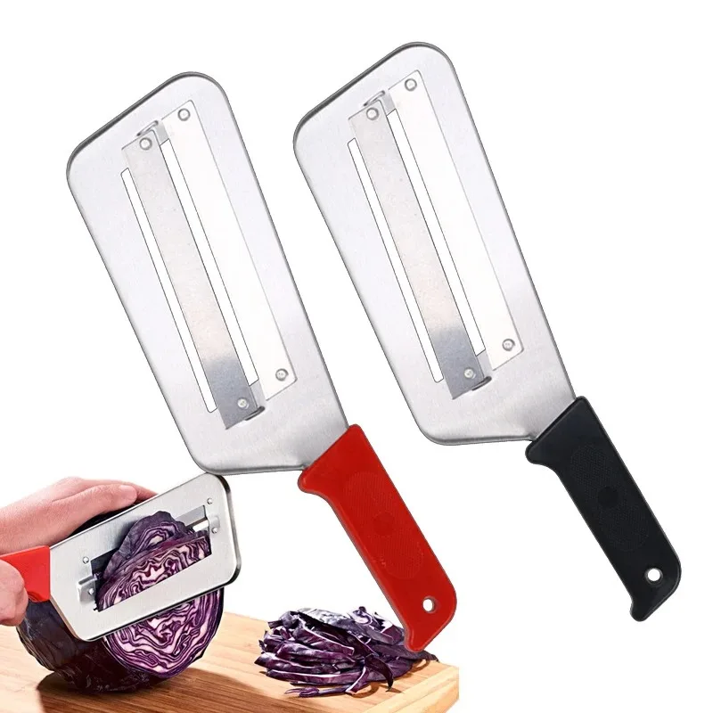Stainless Steel Cabbage Slicer Multifunctional Cabbage Slicer with Handle Double Blade Vegetables Cutting Machine Cleaning Tool