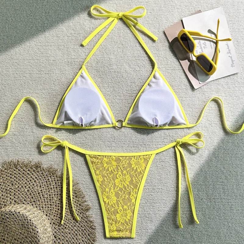 Lace Sexy Bikinis 2026 Women's Swimwear Female Swimsuit For Swim Wear Bathing Suits Brazilian Bikini Set Beachwear Pool Bather
