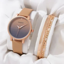 GAIETY Elegant Simplicity Ladies Dress orologi da polso orologi moda donna Luxury Casual Gradient colors pelle al quarzo femminile