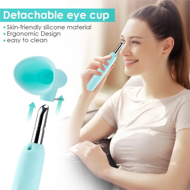 2 in 1 Electric Sonic Eyewash เครื่องนวด Eye Beauty Stick Eye Moisturiz ต่อต้านริ้วรอย Dark Circle Removal Eye Care USB แบบพกพา