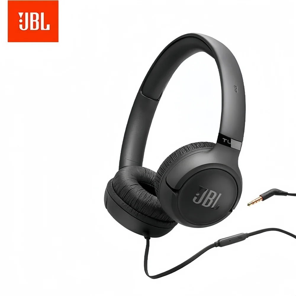Original 100% JBL 530 Wired On-Ear Headphones JBL Pure Bass 3.5mm In-Line Mic 1