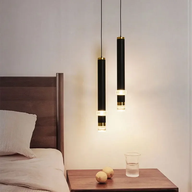 

Minimalist Modern Led Pendant Light Home Decor Spotlight Bedside Bedroom Pendant Lamp Dining Room Living Room Hanging Chandelier