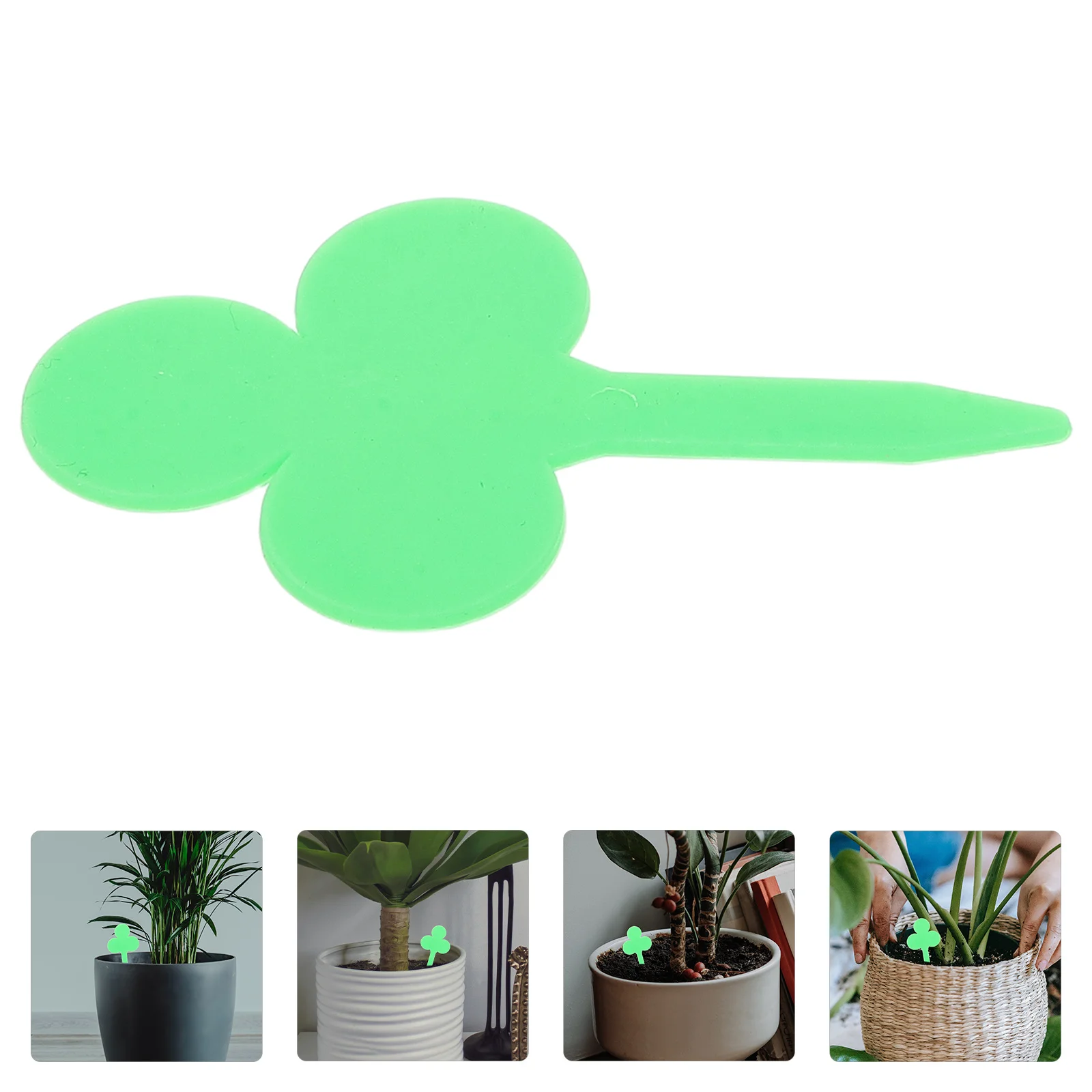

100Pcs Plastic Garden Labels Shamrock Plant Markers Weather Resistant Seedling Tags Vegetable Herb Flower Outdoor Gardening
