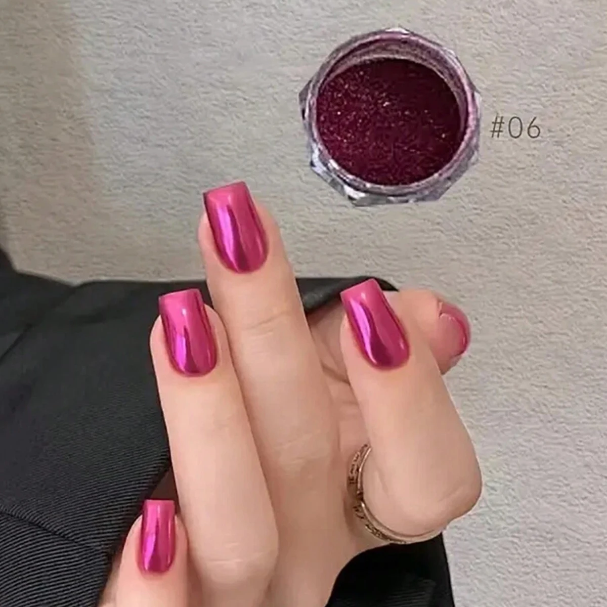 1pc Premium Magic Mirror Powder Metallic Mirror Effect Brown Retro Series Shiny Decoration Titanium Ruffle Nail Art Creation